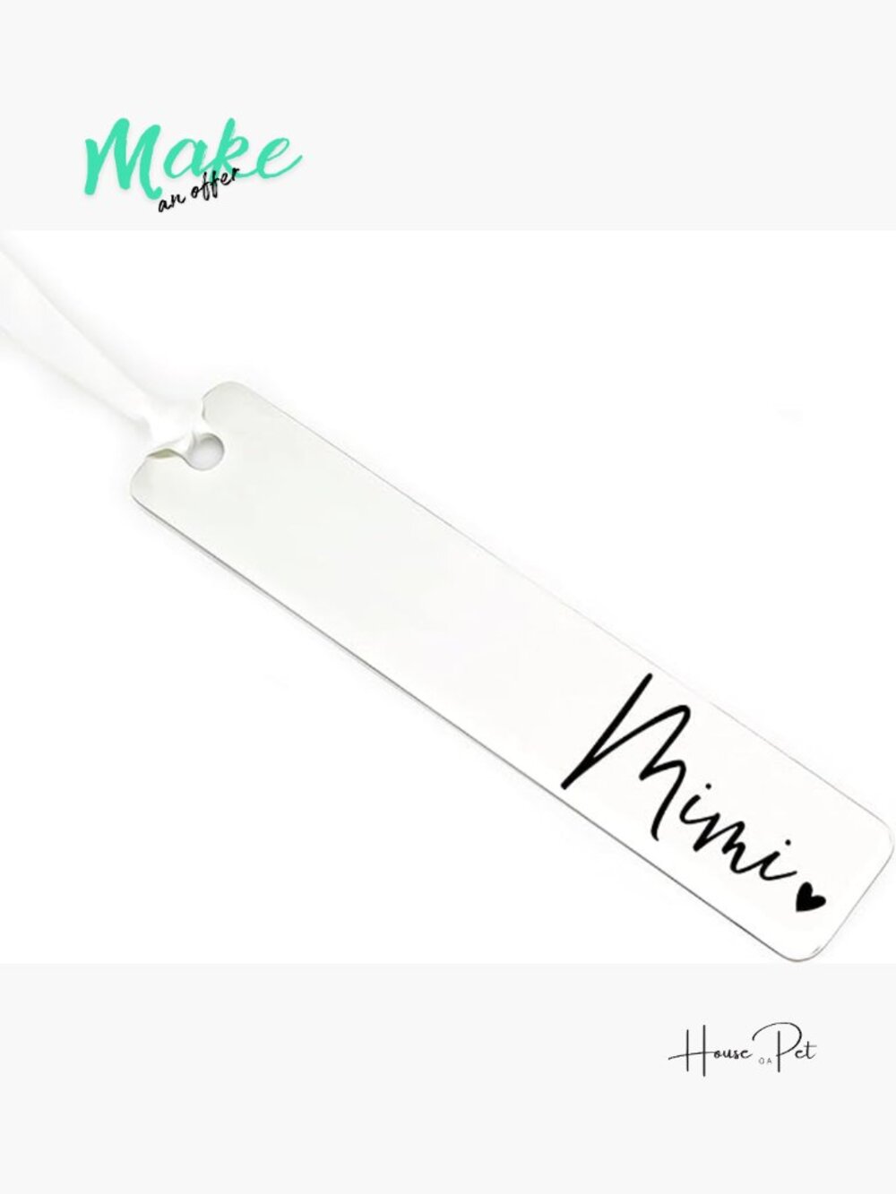 Stainless Steel Bookmark - Engraved Gift for Mimi Book Lover